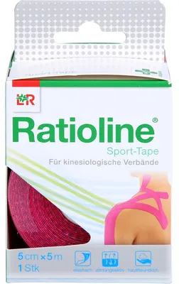 Produktbild von Ratioline Sport-Tape 5 cmx5 m pink 1 St