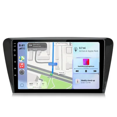 Zdjęcie produktu dla Radio samochodowe Hexinex, 10 cali, Android 15, Carplay, DAB+, dla Skody Octavia III (3, 5E), 2013-2018, z nawigacją GPS, Wi-Fi, Bluetooth, sterowaniem z kierownicy (SWC), FM, RDS, DSP, port USB, 2GB RAM, 64GB pamięci