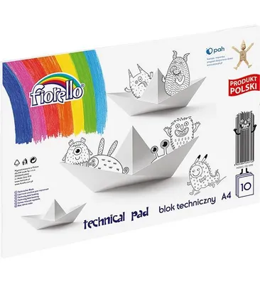 Zdjęcie produktu dla Blok Techniczny A4/10K Biały Fiorello