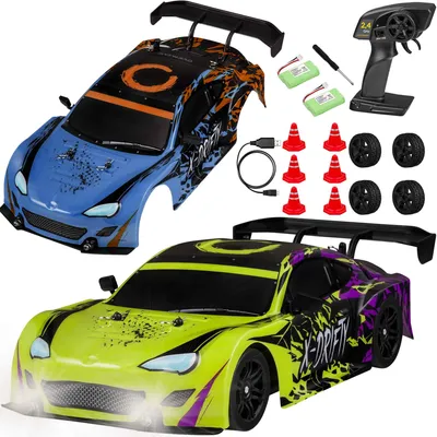Produktbild von Overmax RC Auto X-Drifty + Wechselkarosserie, 1:16, 20 km/h, 4WD, bis zu 80 m Reichweite, 2x500 mAh Akkus, Reifenset, Hindernisse & Aufkleber