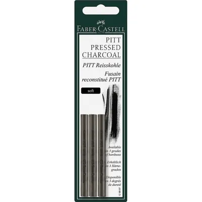 Produktbild von FABER-CASTELL Reisskohle Pitt soft 3 in BK