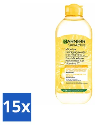 Produktbild von 15 x Garnier SkinActive Micellair Reinigingswater Vitamine C 400 ml - Vorteilspackung - 15 Stücke
