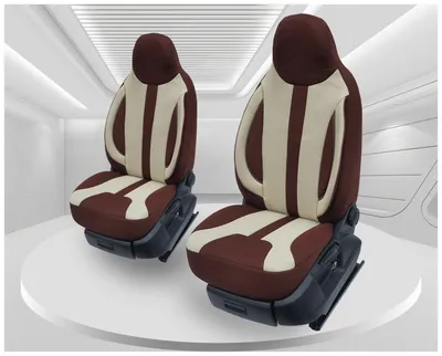 Obrázok produktu pre Poťahy sedadiel BREMER vyrobené na mieru Poťahy sedadiel Pilot Poťahy sedadiel kompatibilné s obytným automobilom Camper Hymer Ducato vodič a spolujazdec WPL412 Sada poťahov sedadiel v hnedej/béžovej farbe