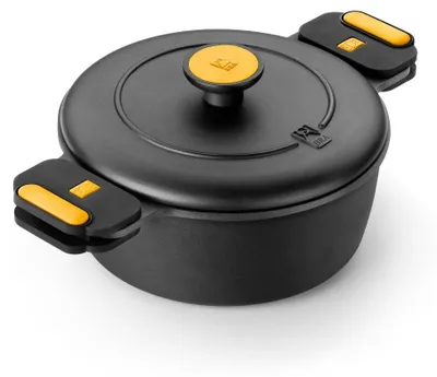Produktbild von BRA Origen | 24 cm hoher Kochtopf, Aluminiumguss, antihaftbeschichtet, PFOA-frei, Vollinduktion, für alle Herdarten geeignet, auch Induktion