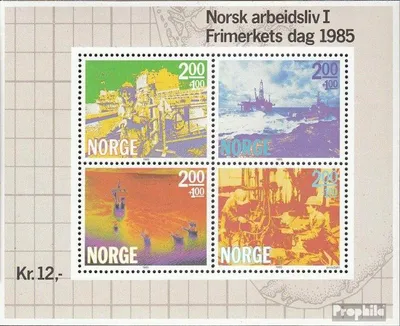 Produktbild von Briefmarken Norwegen 1985 Mi Block5 (kompl. Ausg.) postfrisch Berufsleben