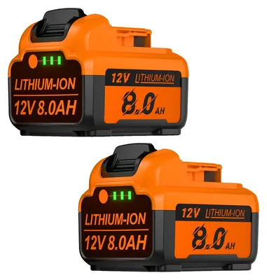 Image de Batterie, capacité 8000 mAh, compatible avec divers outils électriques, 2 batteries, 12 V
