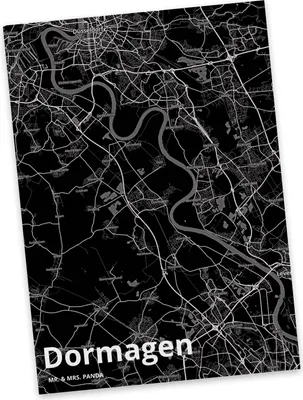 Produktbild von Mr. & Mrs. Panda Ansichtskarte Dormagen - Geschenk, Postkarte, Grußkarte, Fotokarte, Stadt Dorf Karte Landkarte Map Stadtplan, Postkarten, Kunstkarten