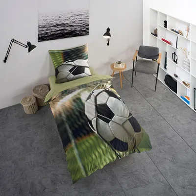 Immagine prodotto di Biancheria da letto con porta da calcio 135 x 200 cm, 100 % cotone