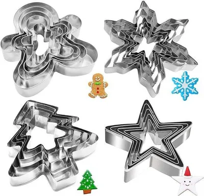 Produktbild von Ausstechformen Set 20-teilig - Edelstahl, Weihnachtsmotive
