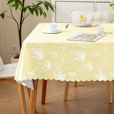 Obrázek produktu pro Žlutý ubrus z PVC na stůl obdélníkový voděodolný omyvatelný 140 x 220 cm