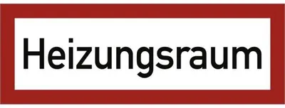 Produktbild von Dreifke® Aufkleber Heizungsraum, Folie, 297x105 mm