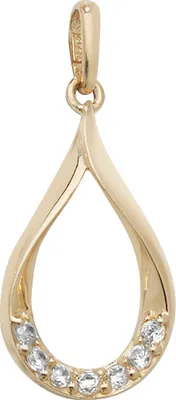 Produktbild von 9 Karat (375) Gold Damen - Anhänger mit Zirkonia - 24mm*11mm; TRS10787