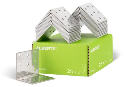 Produktbild von Alberts Lochplattenwinkel | Edelstahl | 60 x 60 x 60 mm | 25er Set