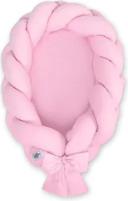 Image de Nid en osier, sommeil sûr et confortable pour les enfants, rose, set 2 en 1