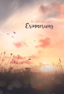 Produktbild von Trauerkarte In liebevoller Erinnerung Sonnenuntergang Beileidskarte Kondolenzkarte mit Umschlag