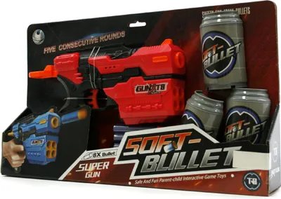 Produktbild von Soft Bullet Pistole mit 8 Pfeilen - Spielzeug Blaster für Kinder - Action Spielzeug
