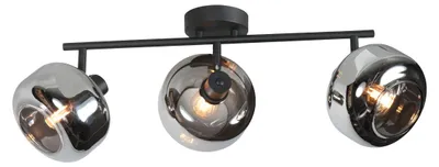 Produktbild von Mexlite - spot - Tenebris - schwarz - glas metall rauchglas - buntglaslampe - E14 - 4210ZW