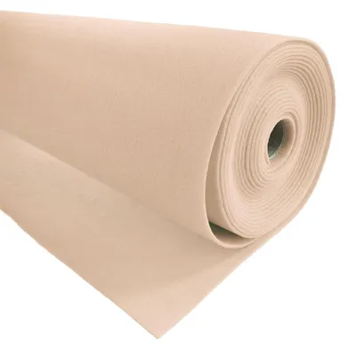 1m Bastelfilz waschbar Meterware Filz 90cm x 1,5mm hellbeige