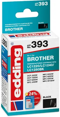 Produktbild von Druckerpatrone kompatibel mit Brother LC1240 black Packung mit 12 Stück