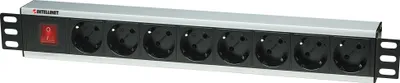 Obrázok produktu pre Intellinet 19" Rackmount, 8 AC zásuvky/AC zásuviek, 250 V, 16 A, 3500 W, Biela, 3 m