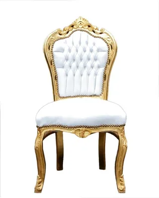 Produktbild von Casa Padrino Barock Esszimmer Stuhl Weiß / Gold - Möbel Antik Stil