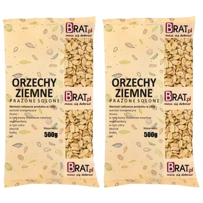 Image de Cacahuètes grillées salées 1kg (2x500g)