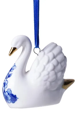 Imagen del producto de Heinen Delfts Blauw – Adorno navideño "Zwaan"
