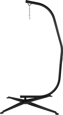 Image de Fauteuil suspendu en métal avec hamac support C - Egg Chair - Support à bascule - capacité de charge 150 kg - Support à bascule pour extérieur, terrasse, balcon & véranda - rotation 360