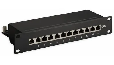 Produktbild von Goobay 93793, RJ-45, Cat6, 22/26, Schwarz, Rackeinbau, 258 mm