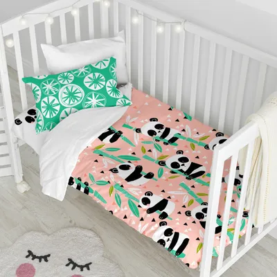 Image de Panda garden housse de couette lit enfant 2 pièces 115x145 cm (lit enfant) 100% coton Fabriqué en Europe