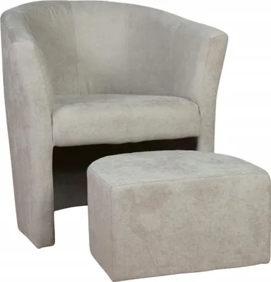Produktbild von Sessel mit Hocker - Beige - 75x79x64 cm B/H/T - Fleckenbeständig - Relaxsessel - CAFE
