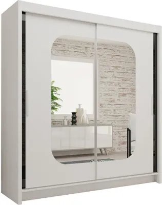 Produktbild von BETTSO Schiebetürenschrank eleganter Kleiderschrank Schrank Garderobe Spiegel Schlafzimmer Wohnzimmerschrank Schiebetüren Modern Design KARIMA 203
