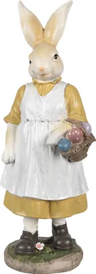 Zdjęcie produktu dla Clayre & Eef Figurka Królik 38 cm Beżowo-żółty Polyresin
