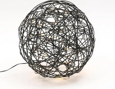 Produktbild von 3D Weihnachtskugel "Galax" mit 100 LEDs - Schwarz - ø37,5 cm