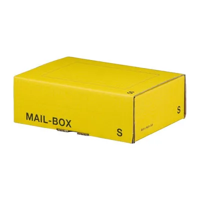 Produktbild von 20x Versandkarton 249x175x79mm MAILBOX S mit Steckverschluss wiederverschließbar gelb