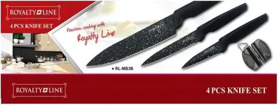 Zdjęcie produktu dla Zestaw noży 3+1 z serii Royalty Line, czarny
