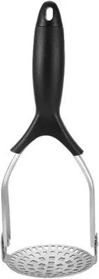Productafbeelding van Roestvrij staal, aardappelstamper, groentestamper, aardappelpureer, geschikt voor vaatwasser, romige aardappelpuree (27,5 x 9,4 cm)