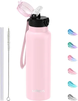 Produktbild von Isolierwasserflasche 750 ml, Edelstahl, Doppelwandig, Auslaufsicher, BPA-frei, Für Sport