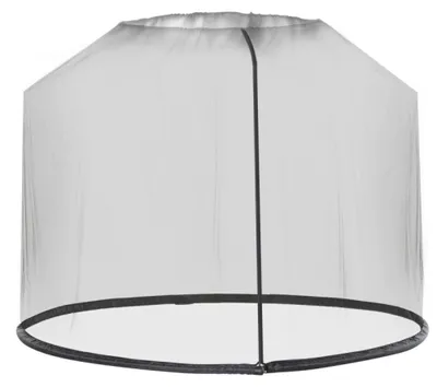 Imagen del producto de Malla anti-mosquitos para sombrilla, diámetro 3 metros, altura 2,3 metros, con cremallera, para uso en exteriores, protección contra insectos, protección UV, color