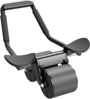 Produktbild von Famanu Bauchmuskelroller - Trainingsgerät mit Ellbogenstütze - 44x20x15cm - Schwarz