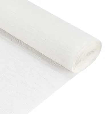 Crepepapier-Rollen, 2 Stück, weiß, 50 cm breit, 1,5 m lang