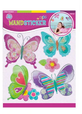 Produktbild von Wandsticker 3D Schmetterlinge