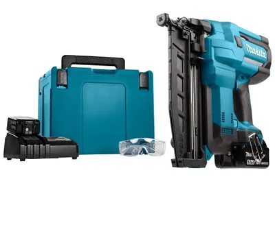 Image de Cloueur sans fil 18V LXT 16 Ga 25 - 64 mm - MAKITA - avec 2 batteries 18v 5.0Ah - chargeur - MakPac - DBN600RTJ