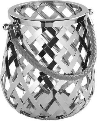 Produktbild von Fink OTIS, Windlicht, Edelstahl , Glas, silberfarben, H. 33 cm, D. 33 cm 159212