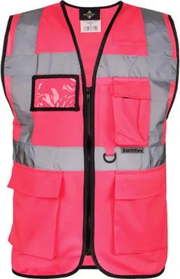 Produktbild von Korntex KXMF | Multi-Funktions-Warnweste Executive - Farbe: Neon Pink - Größe: XL