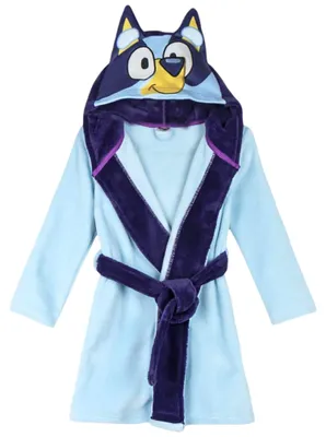 Produktbild von Kinder Bademantel mit Kapuze Bluey Hellblau 104 cm
