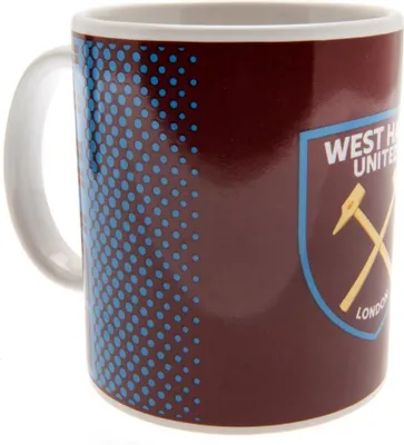 Obrázek produktu pro West Ham United FC - hrnek na kávu s barevným přechodem TA2686 (jedna velikost) (vínově červená/modrá/žlutá)