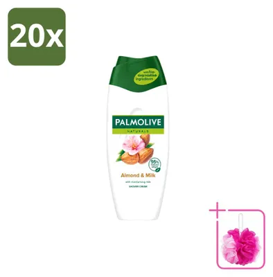 Zdjęcie produktu dla 20 sztuk żelu pod prysznic Palmolive Naturals, migdał i mleko - 500 ml - zestaw ekonomiczny