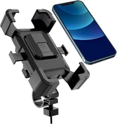 Zdjęcie produktu dla Uchwyt na telefon do motocykla 3. generacji – antywibracyjny – odłączany w 1 sekundę – stabilny – do smartfonów o przekątnej ekranu 4,7–7,1 cala