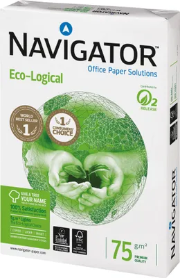 Zdjęcie produktu dla Navigator N75A4 Eco-Logical - A4, 75 g/m², biały, 500 arkuszy